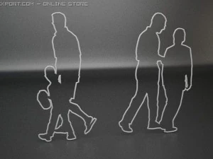 14 people shapes 3D Model