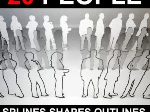 фігури 20 осіб 3D Модель