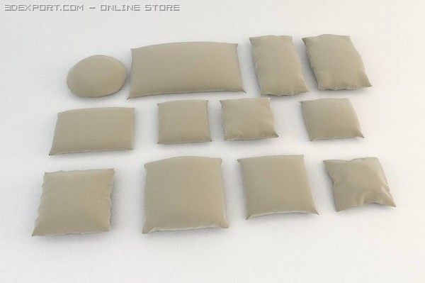pillows Modello 3D .c4d .max .obj .3ds .fbx .stl .blend 
