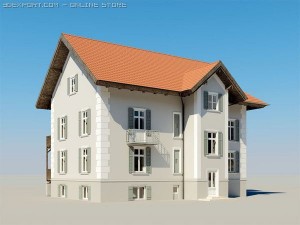 villa old Modello 3D