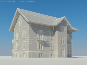 villa old Modello 3D