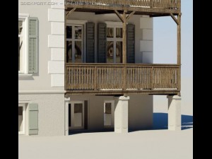 villa old Modello 3D