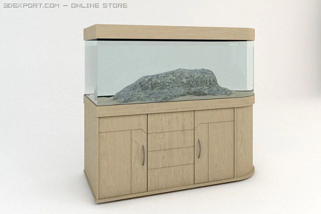 fish tank 3D Model .c4d .max .obj .3ds .fbx .stl .blend 