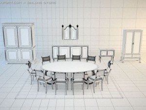 antique furniture Model 3D