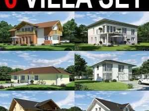 6 villa collection 3D Model