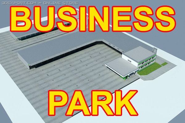 industrial park Model 3D .c4d .max .obj .3ds .fbx .stl .blend 