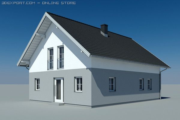 villa Modèle 3D .c4d .max .obj .3ds .fbx .stl .blend 