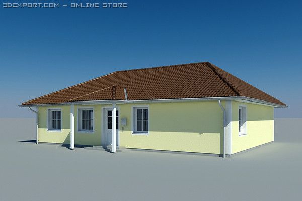 bungalow 3D Model .c4d .max .obj .3ds .fbx .stl .blend 