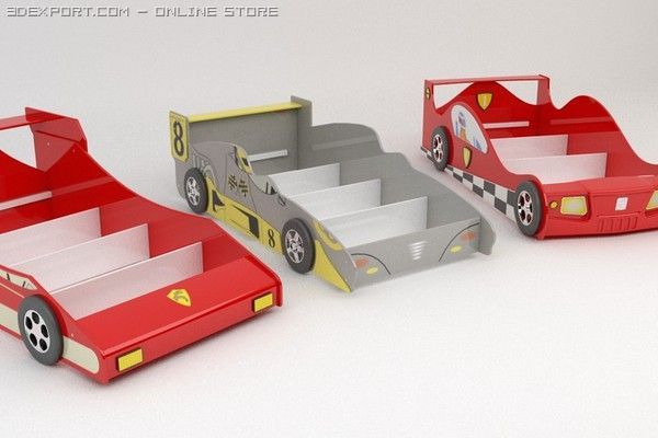 bed for kids Modelo 3D .c4d .max .obj .3ds .fbx .stl .blend 