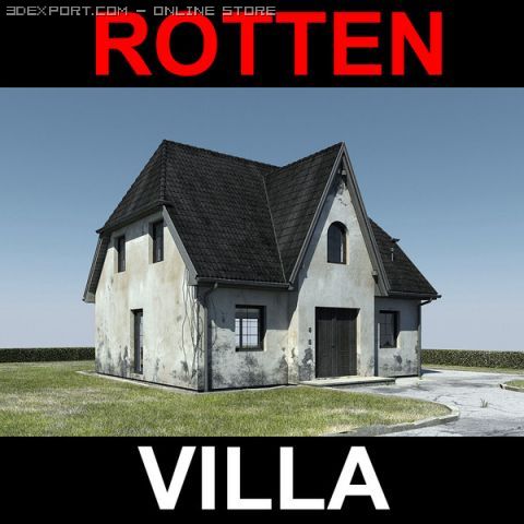 rotten villa Modèle 3D .c4d .max .obj .3ds .fbx .stl .blend 