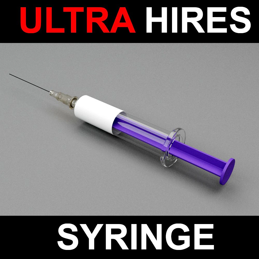 syringe 3D Model .c4d .max .obj .3ds .fbx .stl .blend 
