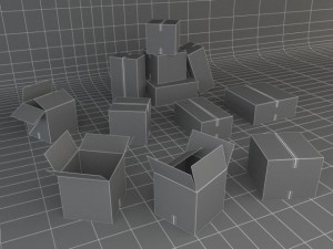 moving boxes 3D Model