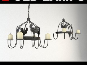 2 old lamps 3D Model
