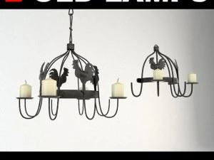 2 old lamps 3D Model
