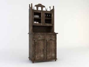 old wooden cupboard Modèle 3D