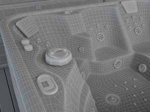 jacuzzi with gazebo 3D-Modell