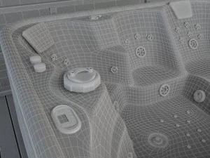 jacuzzi with gazebo 3D Model