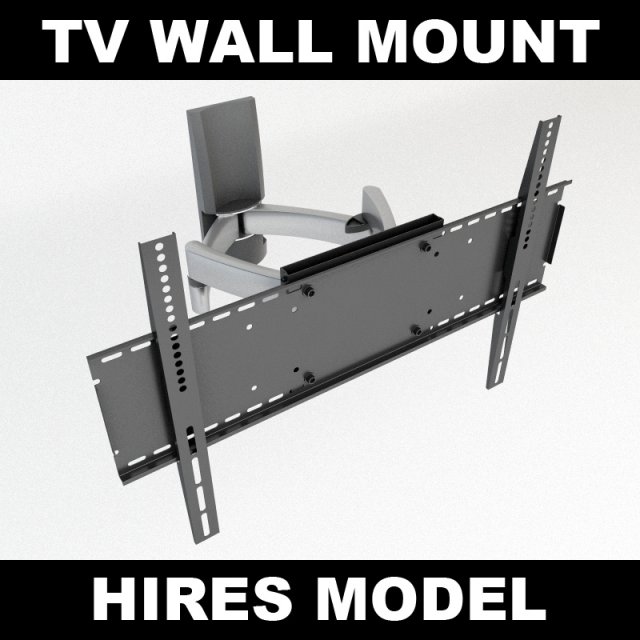 tv wall mount Modello 3D .c4d .max .obj .3ds .fbx .stl .blend 