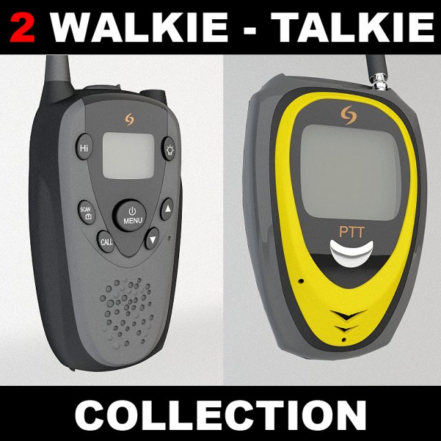 walkie talkie collection 3D Model .c4d .max .obj .3ds .fbx .stl .blend 