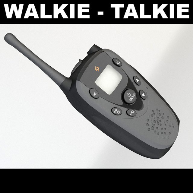 walkie talkie 1 Model 3D .c4d .max .obj .3ds .fbx .stl .blend 