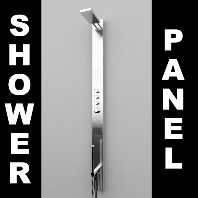 shower panel 3 3D Model .c4d .max .obj .3ds .fbx .stl .blend 