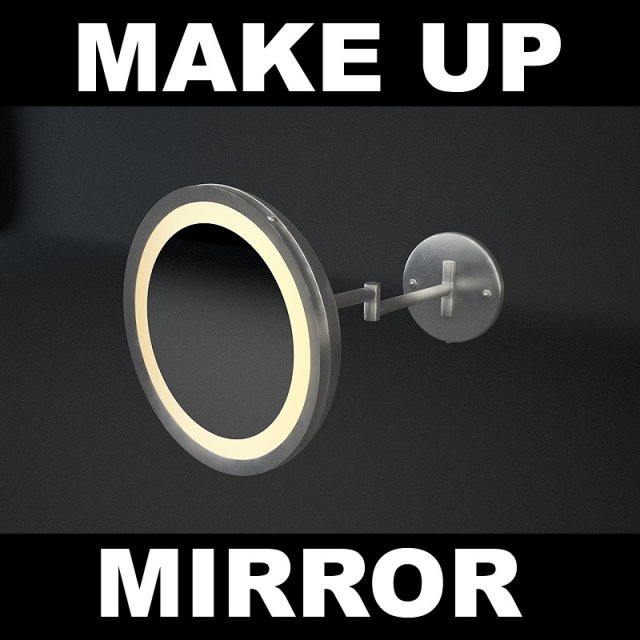 makeup mirror Model 3D .c4d .max .obj .3ds .fbx .stl .blend 