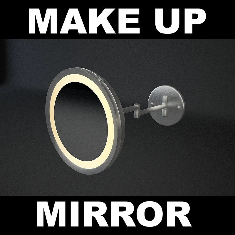 makeup mirror 3D Model .c4d .max .obj .3ds .fbx .stl .blend 