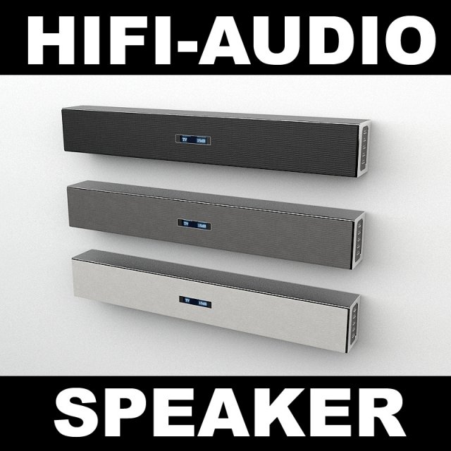 audio speaker 3D Model .c4d .max .obj .3ds .fbx .stl .blend 