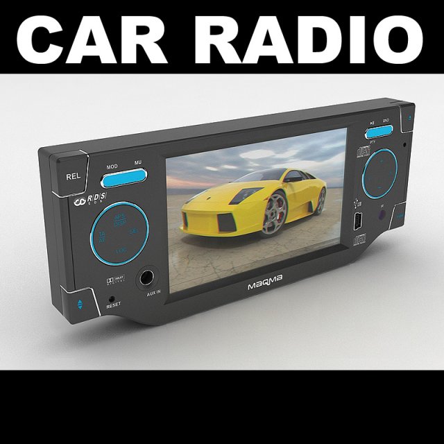 car radio 3 3D Model .c4d .max .obj .3ds .fbx .stl .blend 