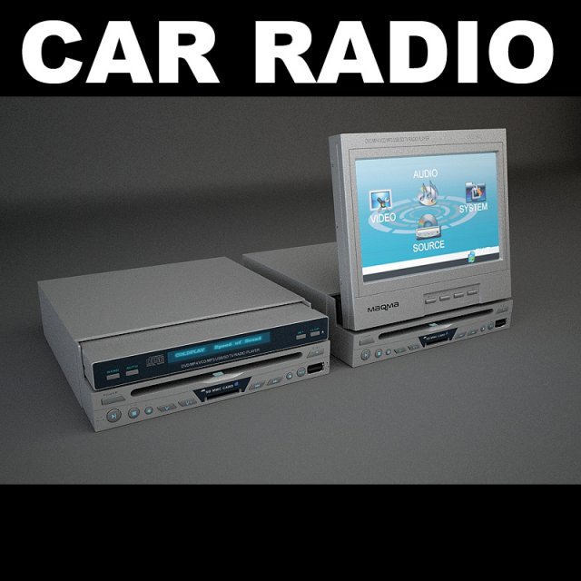 car radio 2 Modèle 3D .c4d .max .obj .3ds .fbx .stl .blend 