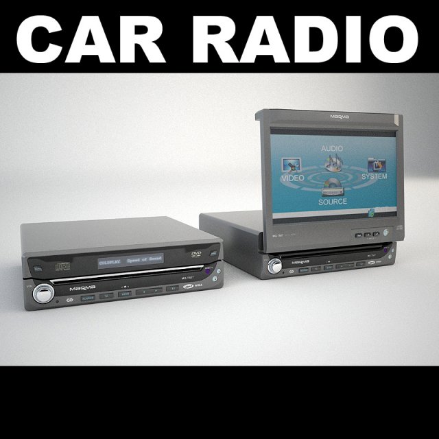 car radio 1 3D Model .c4d .max .obj .3ds .fbx .stl .blend 