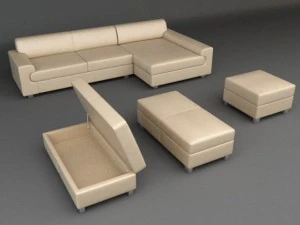 canap&eacute; 7 Modèle 3D