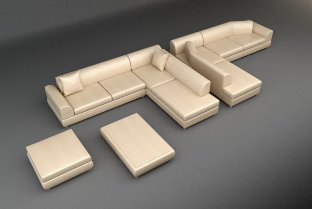 sofa 9 3D 模型 .c4d .max .obj .3ds .fbx .stl .blend