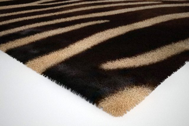 rug zebra Model 3D .c4d .max .obj .3ds .fbx .stl .blend 