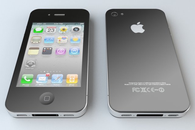 ultra hires apple iphone 4 3Dモデル .c4d .max .obj .3ds .fbx .stl .blend 