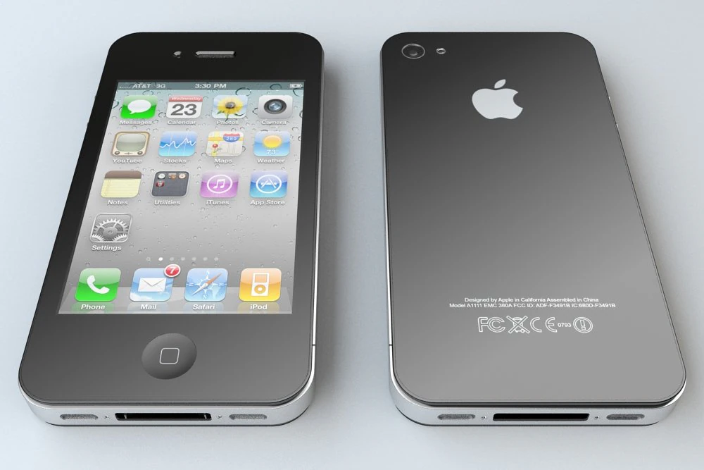 ultra hires apple iphone 4 3D Model .c4d .max .obj .3ds .fbx .stl .blend 
