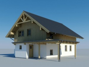 wooden house 3D Модель