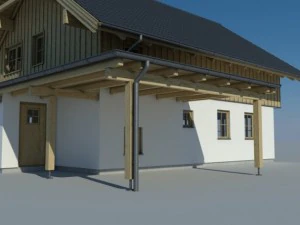 wooden house 3D Model