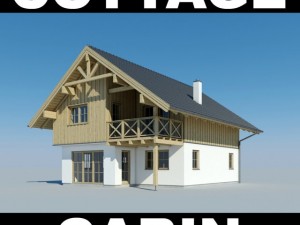 wooden house 3D Модель