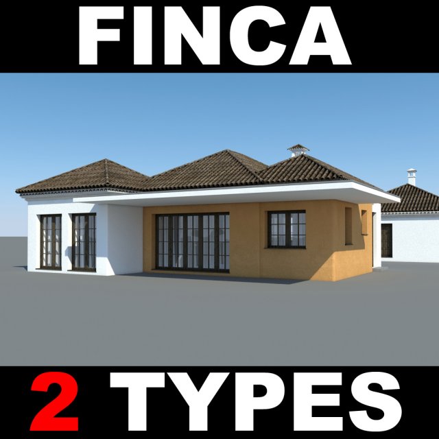 finca 3Dモデル .c4d .max .obj .3ds .fbx .stl .blend 