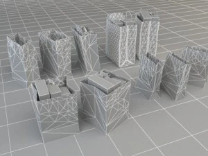 shopping bag collection 3D Model