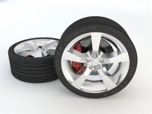 tire and rim 3D Model
