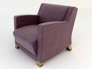 armchair and table Modelo 3D