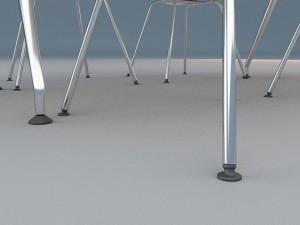 vitra chair and table 3D Model