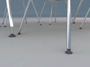 vitra chair and table 3D Model