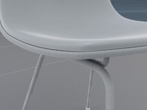 vitra chair and table 3D Model