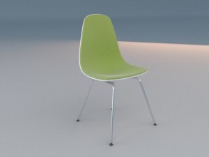 vitra chair and table 3D Model