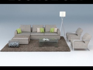livingroom furniture set 3D Модель