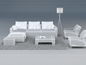 livingroom furniture set 3Dモデル