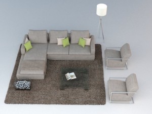 livingroom furniture set 3Dモデル